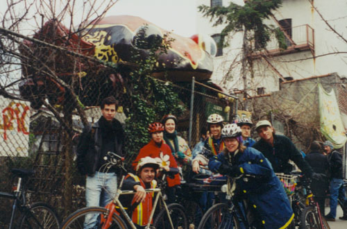 Bike tour to Esperanza Community Garden.